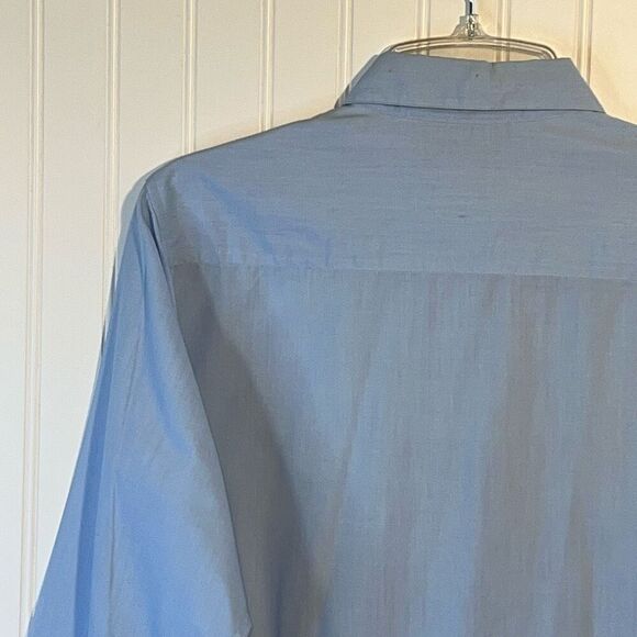 Rainbow Ridge Pleated Too Women’s 16 Blue Long Sleeve Button Down Work Dress - Picture 8 of 11